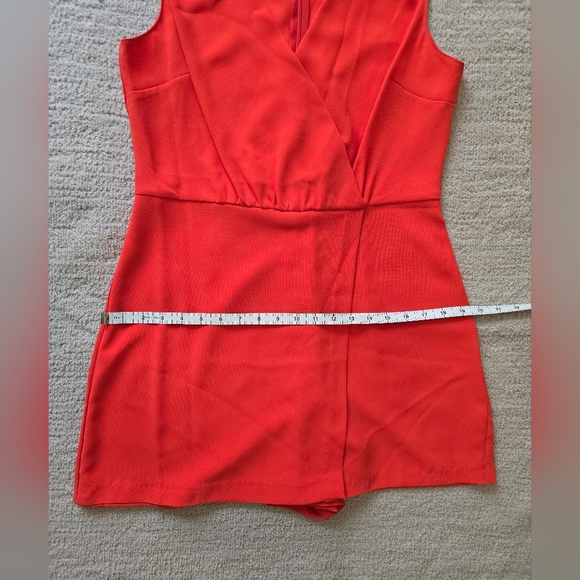 🔥 Amanda Uprichard Bold Orange Romper Sz L | Brunch, Resort, Vacay - Picture 4 of 12